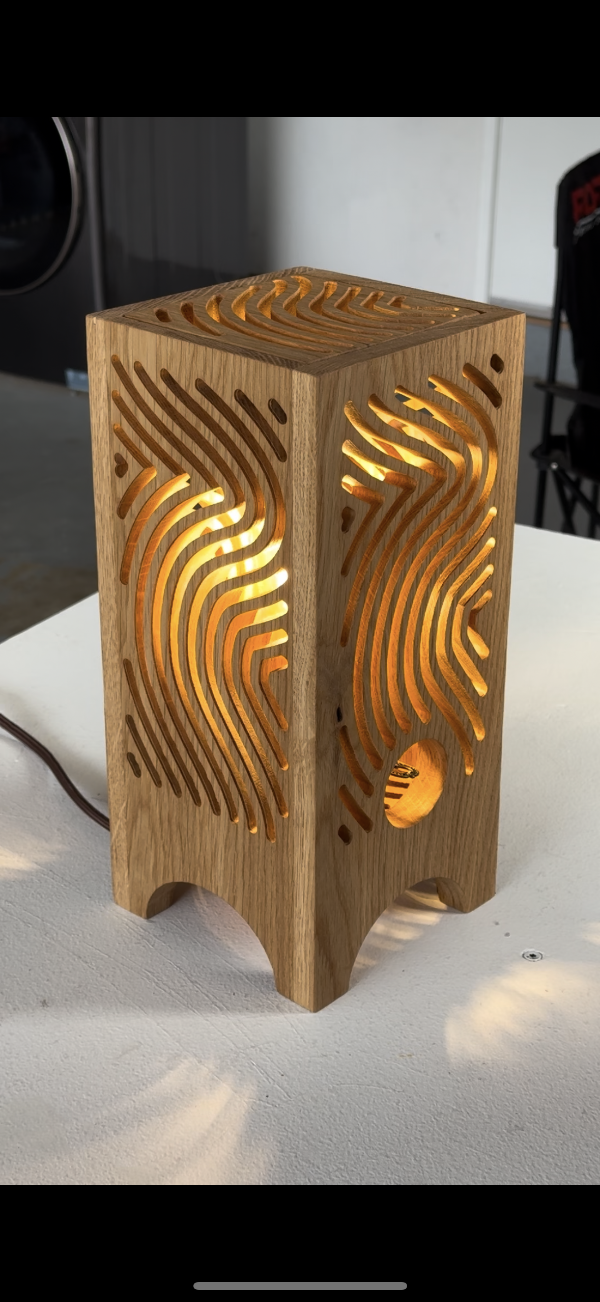 f. | Ripple | Hardwood Lamp