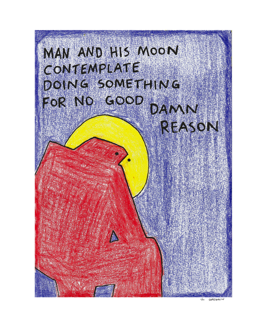 r. | Man and His Moon | 8" x 10"