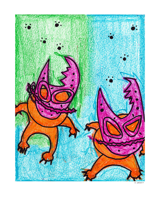 q. | Masks | 11" x 14" Print